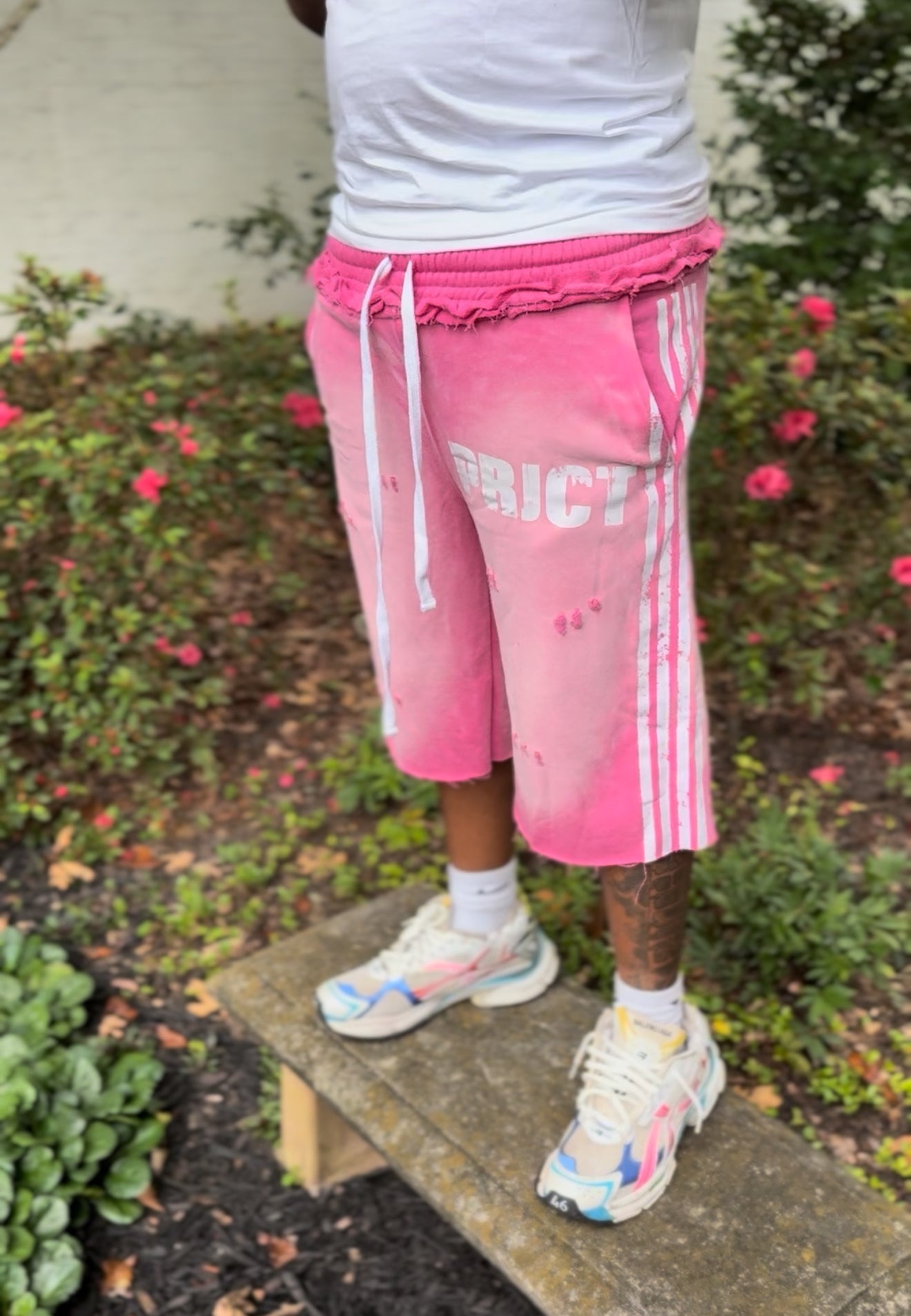 ‘PRJCT’ Fleece Shorts Pink
